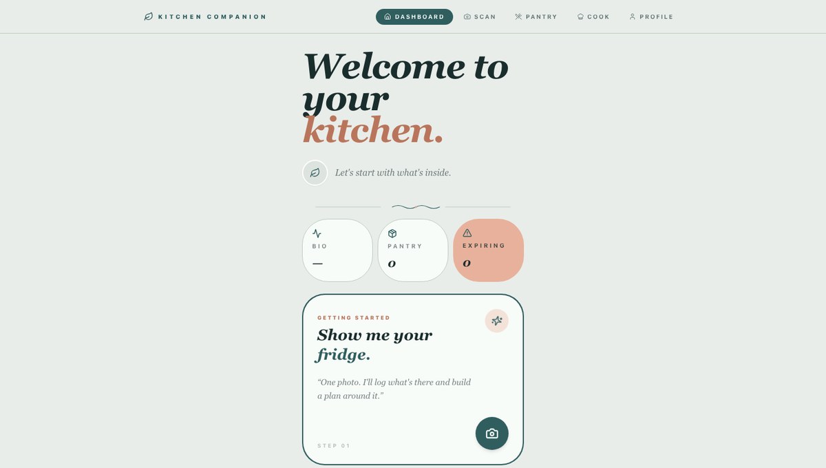 The Oliu kitchen dashboard